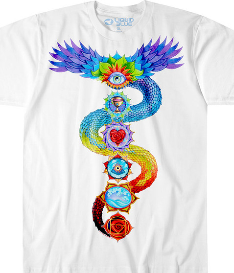 liquid blue Chakra White Athletic T-Shirt
