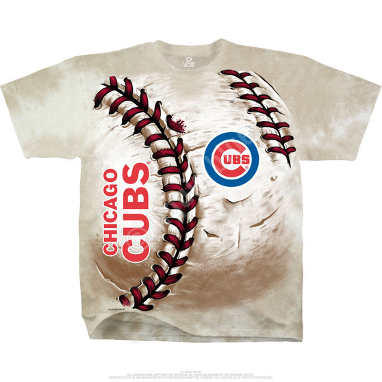 Liquid Blue Chicago Cubs Hardball Tie-Dye T-Shirt