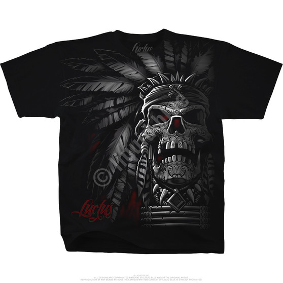Liquid Blue Chief Skull Black T-Shirt