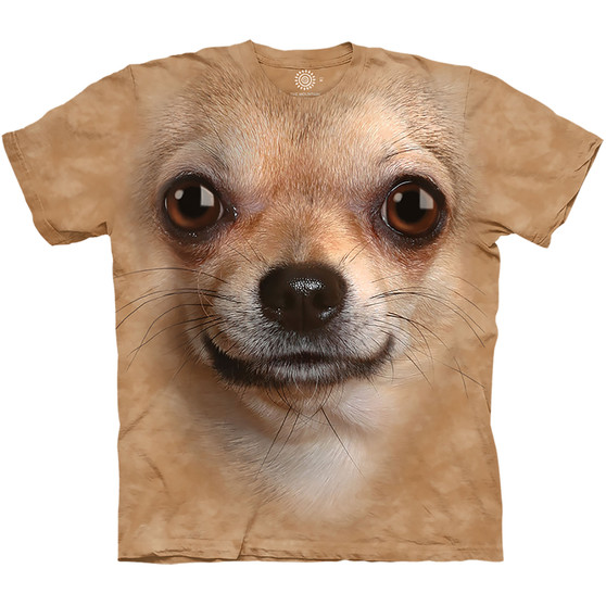 Liquid Blue Chihuahua Face Classic Cotton T-Shirt