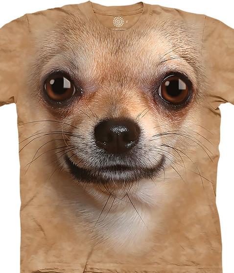 liquid blue Chihuahua Face Classic Cotton T-Shirt