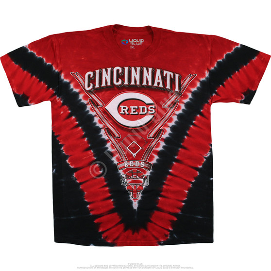 Liquid Blue Cincinnati Reds V Tie-Dye T-Shirt