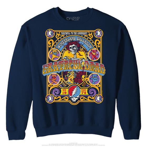 Liquid Blue Closing Of Winterland Navy Sweatshirt