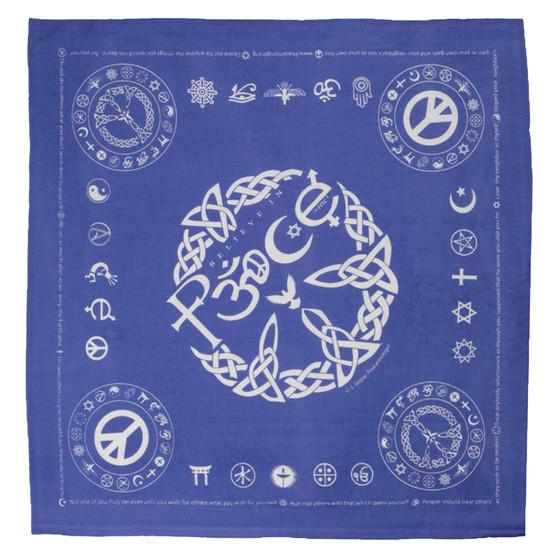 Liquid Blue Coexist Peace Blue Bandana