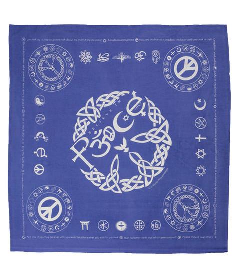 liquid blue Coexist Peace Blue Bandana