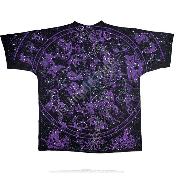 Liquid Blue Constellation Black T-Shirt