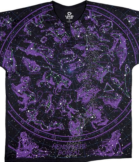 liquid blue Constellation Black T-Shirt