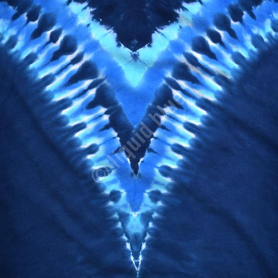 Liquid Blue Cool Blue V Unprinted Tie-Dye T-Shirt