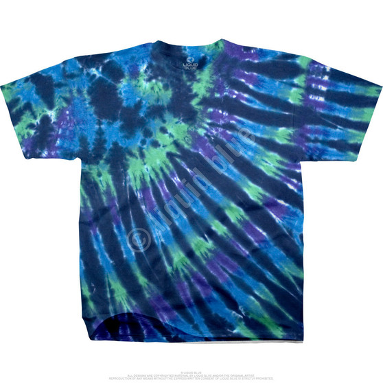 Liquid Blue Cool Nebula Unprinted Tie-Dye T-Shirt