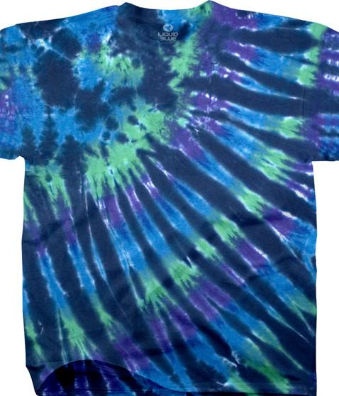 liquid blue Cool Nebula Unprinted Tie-Dye T-Shirt