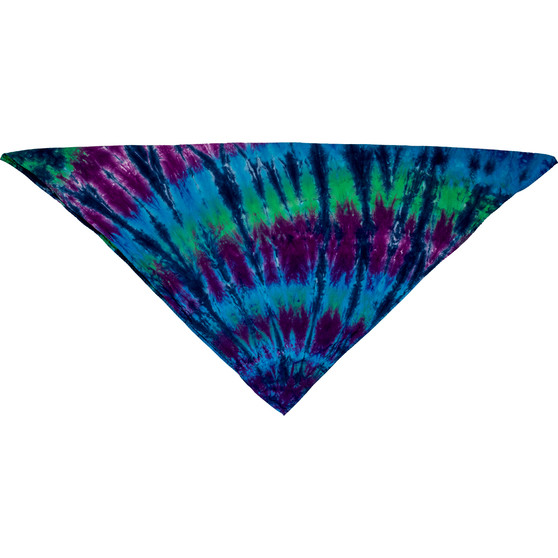 Liquid Blue Cool Spiral Streak Tie-Dye Bandana