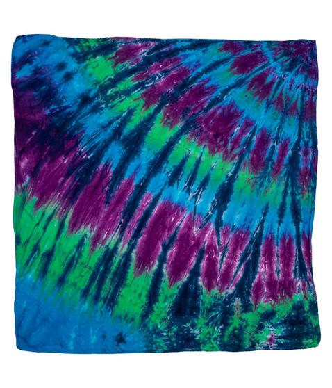 liquid blue Cool Spiral Streak Tie-Dye Bandana