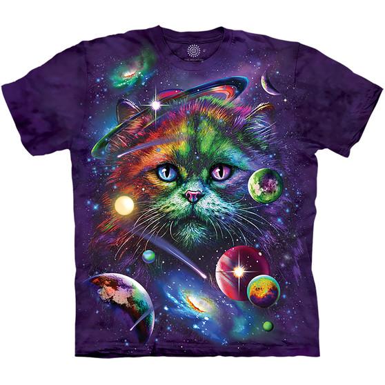 Liquid Blue Cosmic Cat Classic Cotton T-Shirt