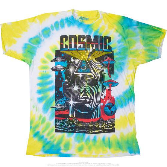 Liquid Blue Cosmic Poly-Cotton Tie-Dye T-Shirt