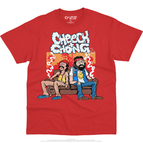 Liquid Blue Couch Locked Red T-Shirt