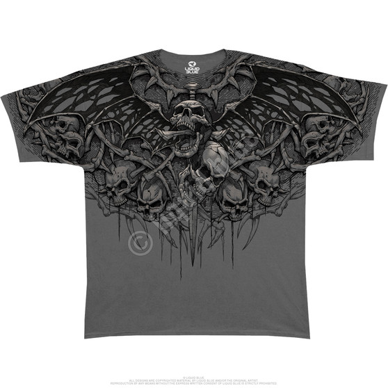 Liquid Blue Crypt Caller Grey Athletic T-Shirt