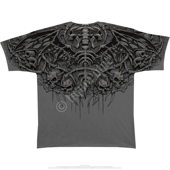 Liquid Blue Crypt Caller Grey Athletic T-Shirt