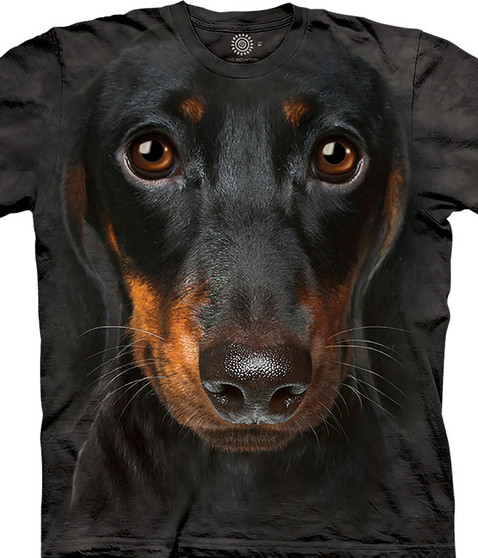 liquid blue Dachshund Face Classic Cotton T-Shirt