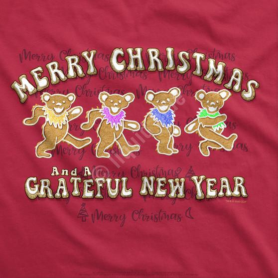 Liquid Blue Dancin' Gingerbread Bears Red T-Shirt