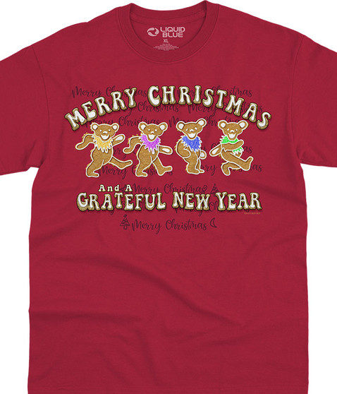 liquid blue Dancin' Gingerbread Bears Red T-Shirt