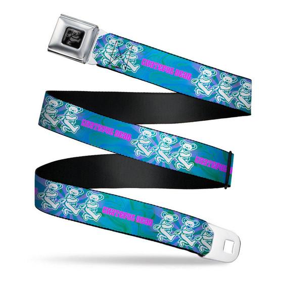 Liquid Blue Dancing Bear Trio Seatbelt Belt Blue