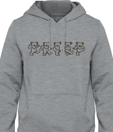 liquid blue Dancing Bears Line Art Hoodie