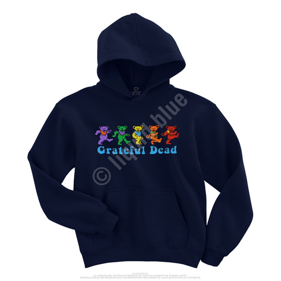 Liquid Blue Dancing Bears Navy Hoodie