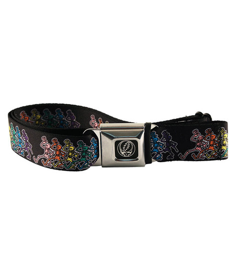 liquid blue Dancing Skeletons Seatbelt Belt Black