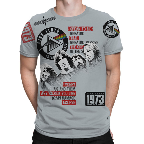 Liquid Blue Dark Side 1973 Grey T-Shirt