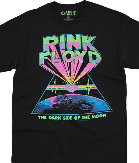 liquid blue Dark Side Blacklight Black T-Shirt