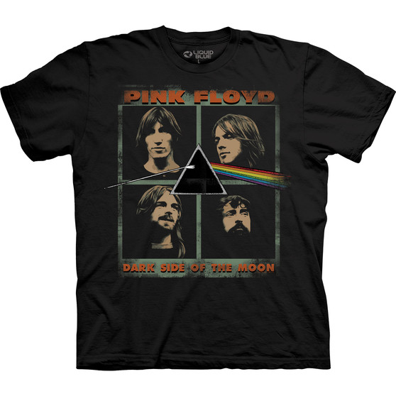 Liquid Blue Dark Side Faces Black T-Shirt