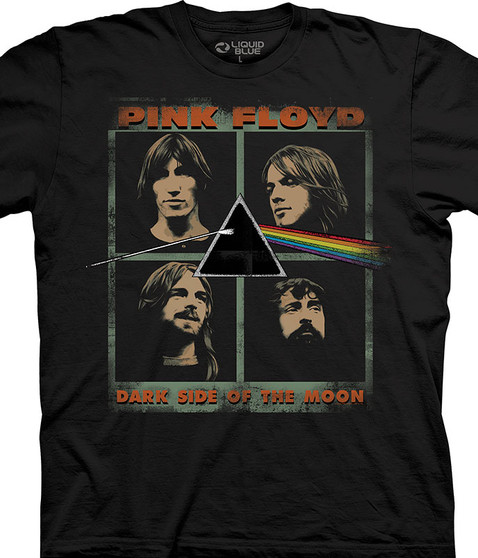 liquid blue Dark Side Faces Black T-Shirt