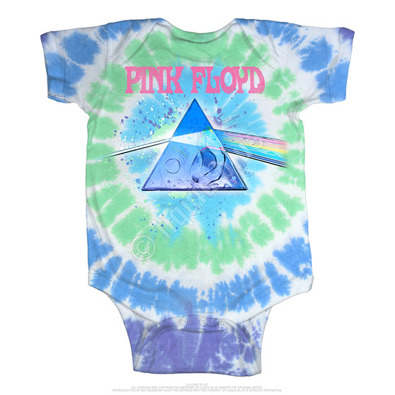 Liquid Blue Dark Side Oil Paint Tie-Dye Onesie