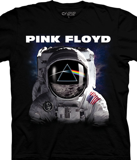 liquid blue Dark Side Spaceman Black T-Shirt