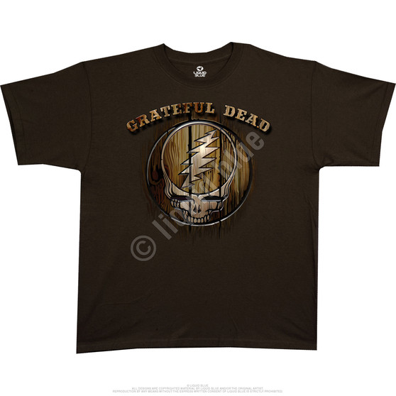 Liquid Blue Dead Brand Brown Athletic T-Shirt