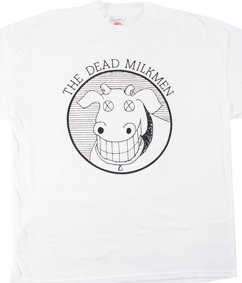 liquid blue Dead Milkmen Cow Logo White T-Shirt