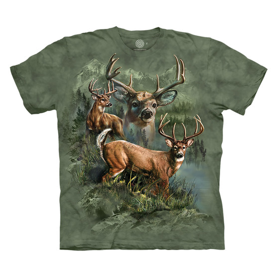 Liquid Blue Deer Collage Classic Cotton T-Shirt