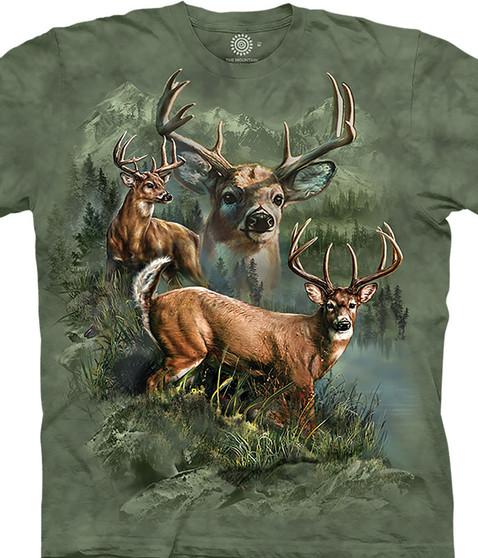 liquid blue Deer Collage Classic Cotton T-Shirt