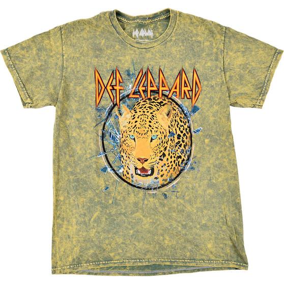Liquid Blue Def Leppard Big Cat Green T-Shirt