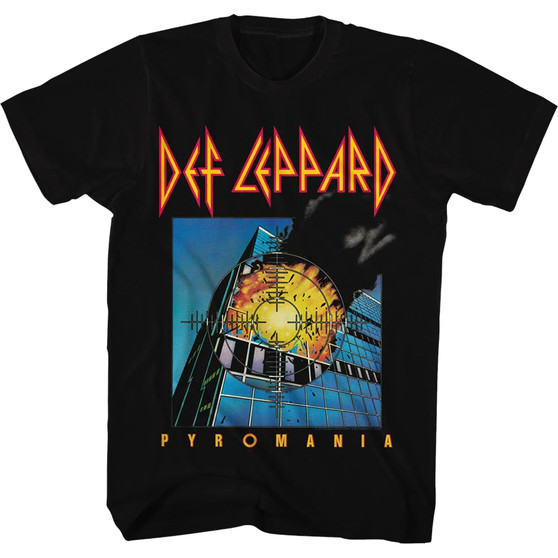 Liquid Blue Def Leppard Pyromania Black T-Shirt