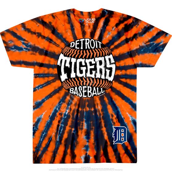 Liquid Blue Detroit Tigers Burst Tie-Dye T-Shirt