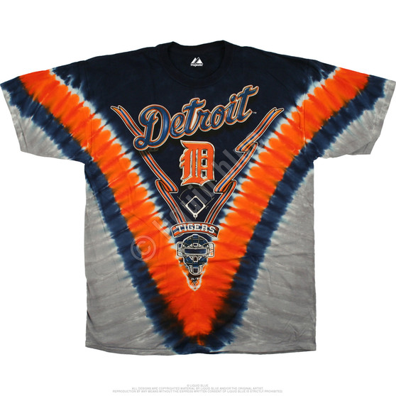 Liquid Blue Detroit Tigers V Tie-Dye T-Shirt