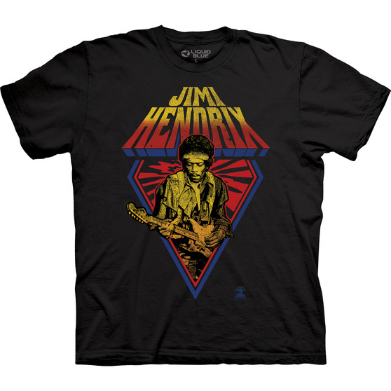 Liquid Blue Diamonds In The Dust Black T-Shirt