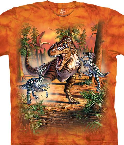liquid blue Dino Battle Classic Cotton T-Shirt