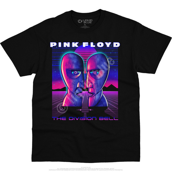 Liquid Blue Division Bell Vaporwave Black T-Shirt