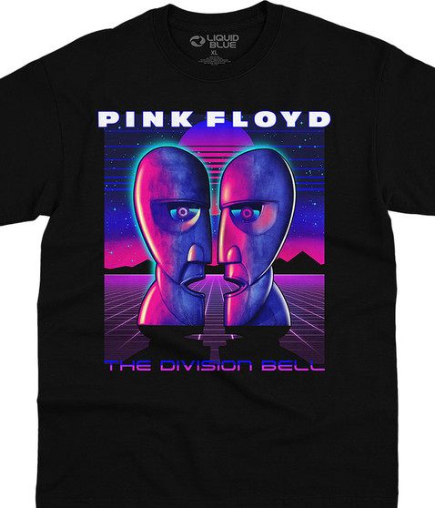 liquid blue Division Bell Vaporwave Black T-Shirt