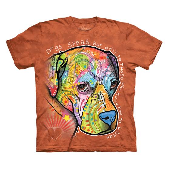 Liquid Blue Dogs Speak Classic Cotton T-Shirt