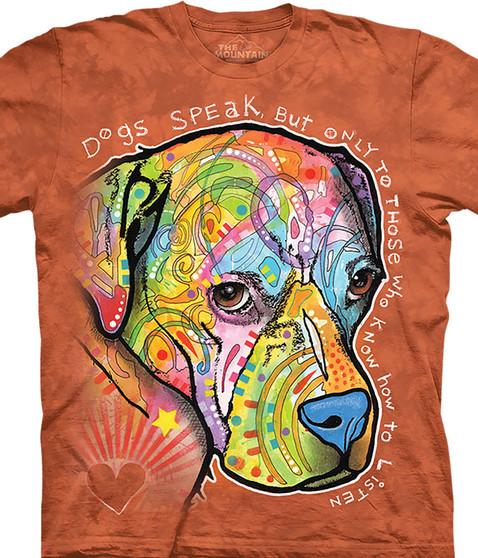 liquid blue Dogs Speak Classic Cotton T-Shirt