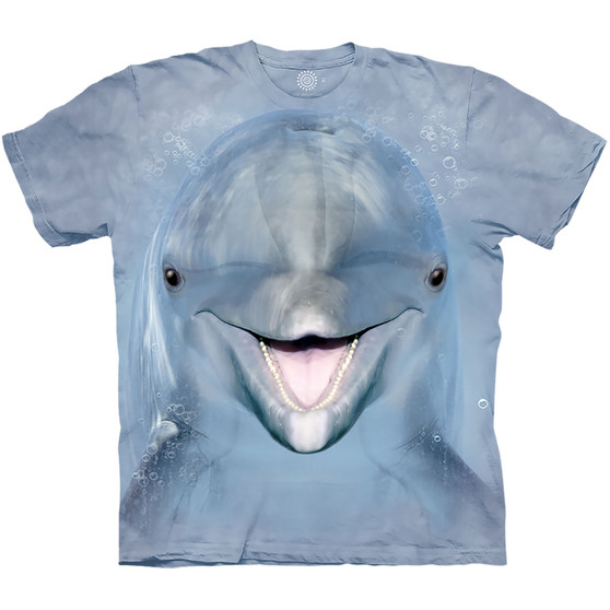 Liquid Blue Dolphin Face Kids' T-Shirt