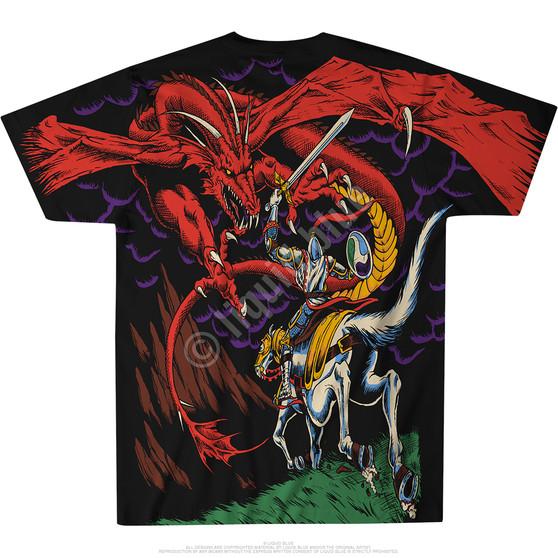 Liquid Blue Dragon Black T-Shirt